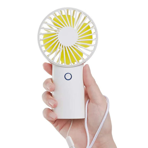 JISULIFE Mini Portable USB Fan Strong Wind And Silent 4000mAh Rechargeable Battery Handheld Fan Cooling Fan Air Conditioning 4000mah white