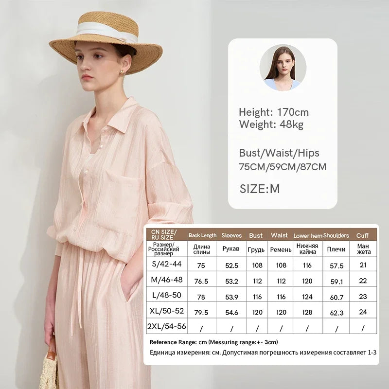 អាវ AMII Minimalism សម្រាប់ស្ត្រី 2026 រដូវស្លឹកឈើជ្រុះថ្មី ខោរលុង អាវធម្មតា លក់ដាច់ដោយឡែក ខោជើងវែងត្រង់ 12511048