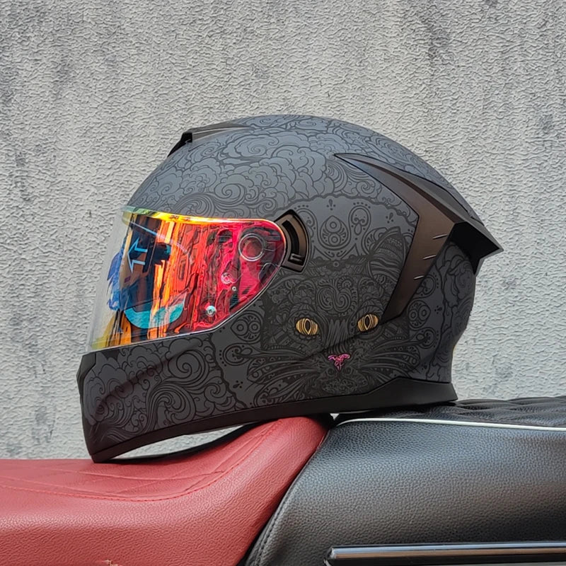 Motorcycle Full face helmet dual lens anti-fog motorbike motorcross racing helmet Casco Capacete protective DOT