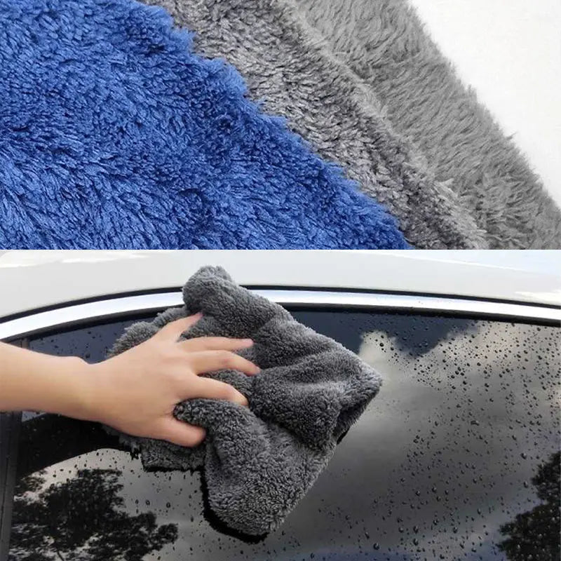 SEAMETAL 1/2/6pcs Microfiber Car Cleaning Towel 40x40cm Auto Cleaning Cloth Car Wash Care Rag Edgeless Towels for Car Accessorie