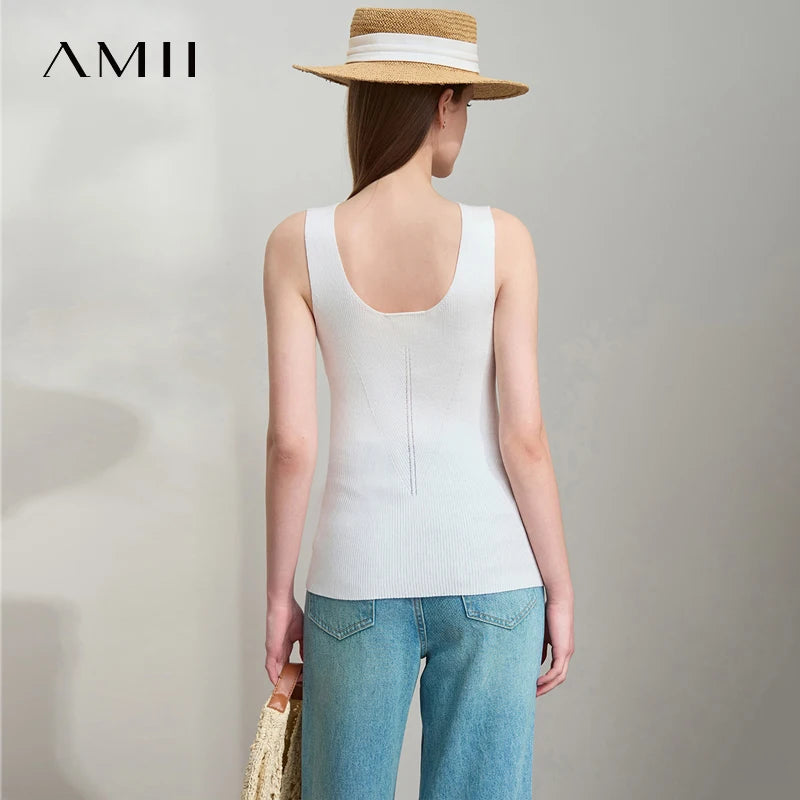 អាវក្រៅ AMII សម្រាប់នារី រដូវក្តៅ ឆ្នាំ២០២៦ អាវក្រៅរាងអក្សរ U ដៃខ្លី ម៉ូដធម្មតា ស្លីម ប៉ាក់ 12522082