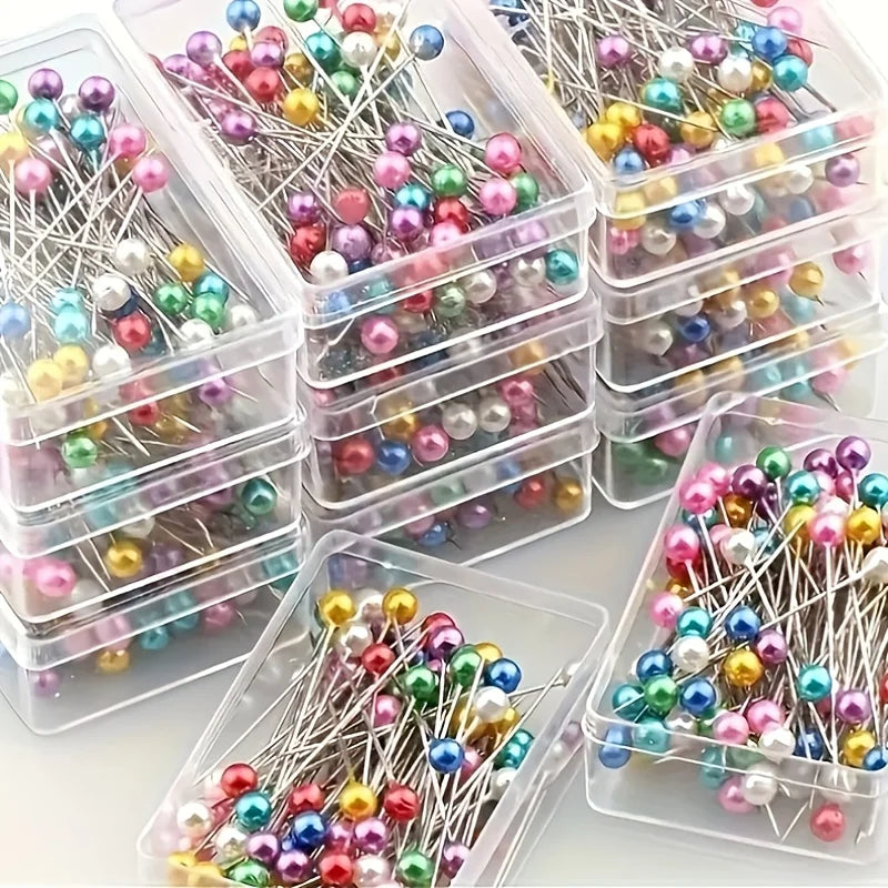 98pcs Mixed Color Metallic Beaded Sewing Pins,Large Head Positioning Pins.for Sewing,Tailoring,Quil.Sewing Supplies Accessories