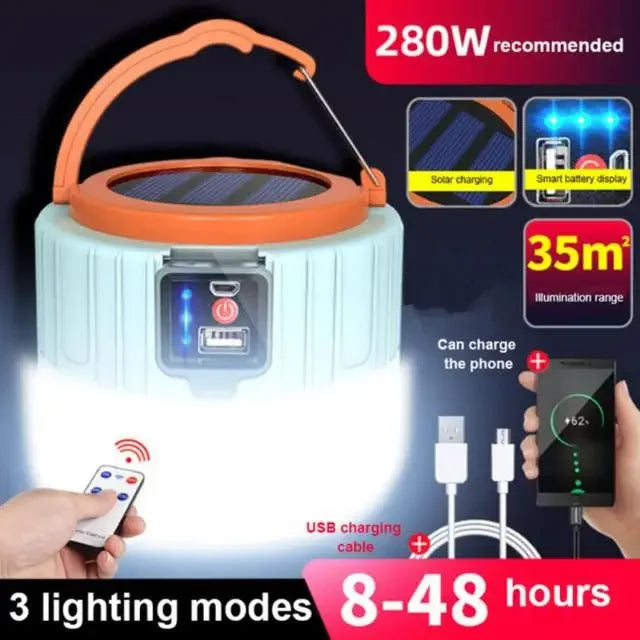 ភ្លើង LED ថាមពលខ្ពស់សម្រាប់បោះតង់ អំពូលភ្លើងអាចសាកបានតាម USB ចង្កៀងតង់ក្រៅផ្ទះ ចង្កៀងចល័ត ភ្លើងសង្គ្រោះបន្ទាន់ ភ្លើងសម្រាប់ឡើងភ្នំ BBQ