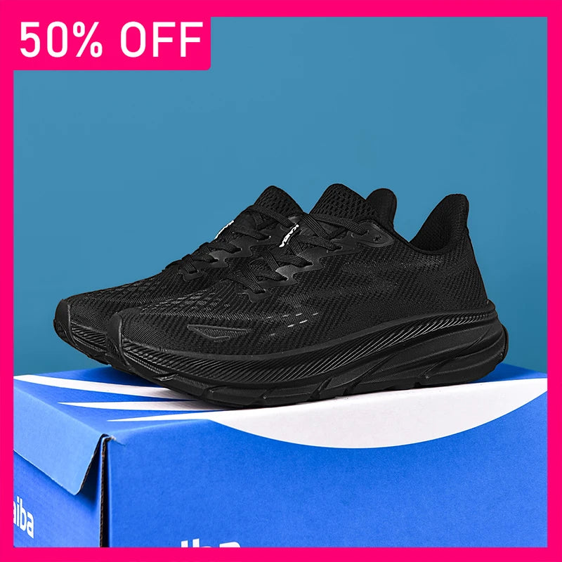 Unisex Sports Shoes Trendy Mesh Breathable Summer Running Shoes New Thick Soled Shock-absorbing Outdoor Fitness Tennis Shoes