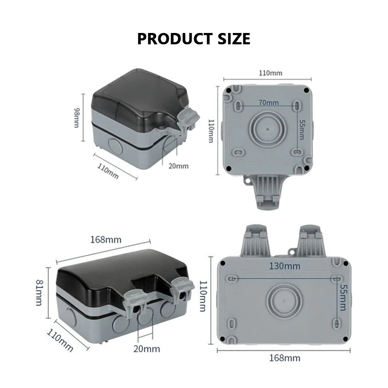 IP66 rainproof charging EU socket rainproof splashproof outdoor international universal power socket,South Africa 15A socket