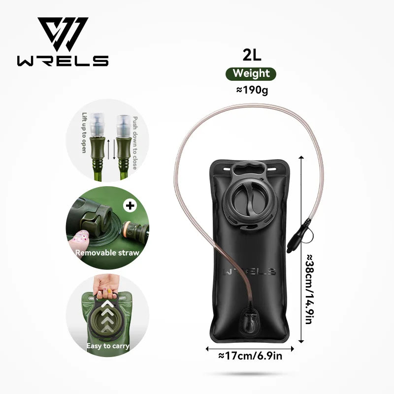 WRELS Hydration Bladder Water Reservoir Large Capacity Water Bag BPA Free Running Cycling Hiking Ultra Durable Water Storage Bag