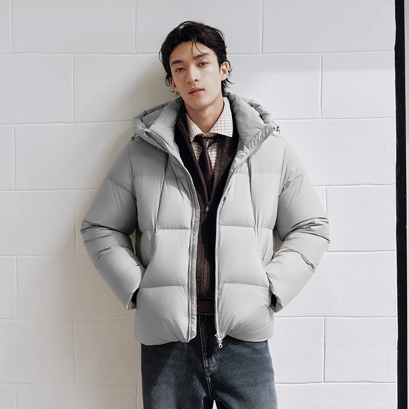 Semir Unisex Down Jacket 90 Percent Down Fill Hooded Thermal Warmth Puffer Water Repellent 2026 New Winter Daily Wear