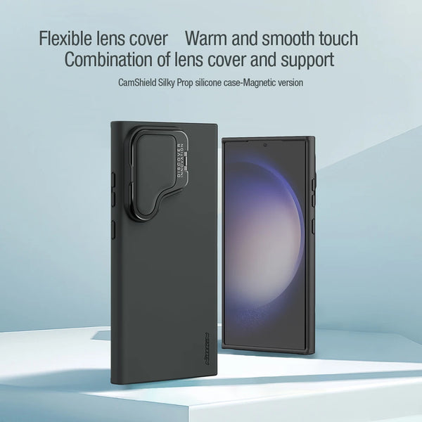 NILLKIN Magsafe Camshield Silky Prop Case For Samsung S24 Ultra With Kickstand Anti-Drop All-Inclusive For Samsung S24Ultra Case