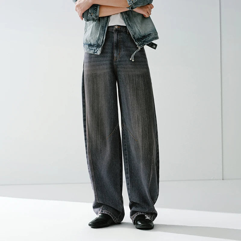 Semir Retro Jeans Unisex 2026 Spring Washed Loose Curved Blade Casual Fashion Comfortable Versatile Long Trousers