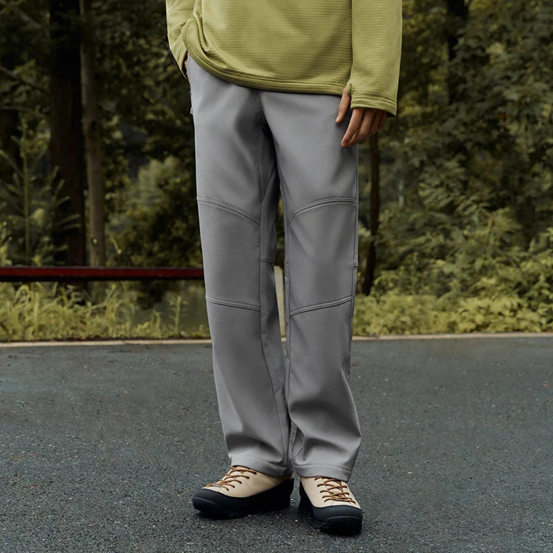Semir Casual Pants Men Fleece Lined Three-Resistant Outdoor Long Pants 2025 Winter New Straight Leg Elastic Waist Versatile