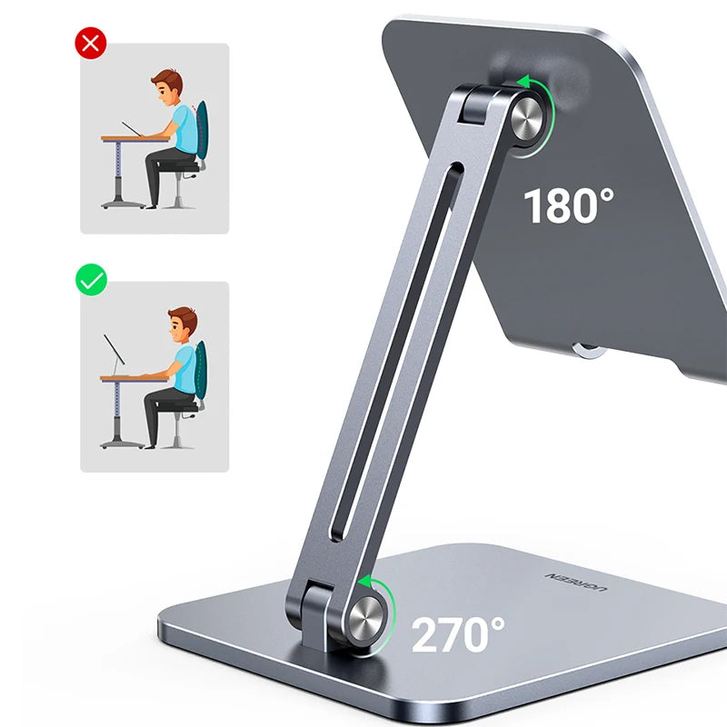【New-in Sale】UGREEN Tablet Phone Stand For iPad Pro iPhone Xiaomi Tablet Support Aluminum iPad Stand Laptop Stand Tablet Stand