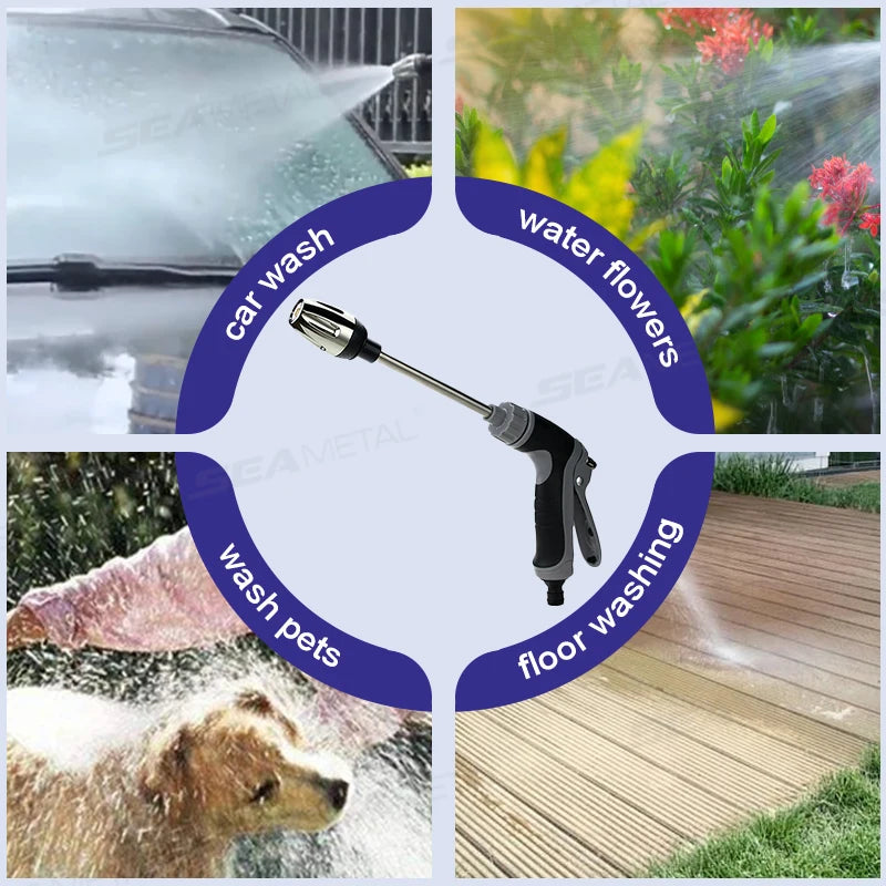 SEAMETAL High Pressure Car Water Gun Sprayer Garden Watering Foam Pot Sprinkler Car Wash Water Gun Car Cleaning Washing Tools