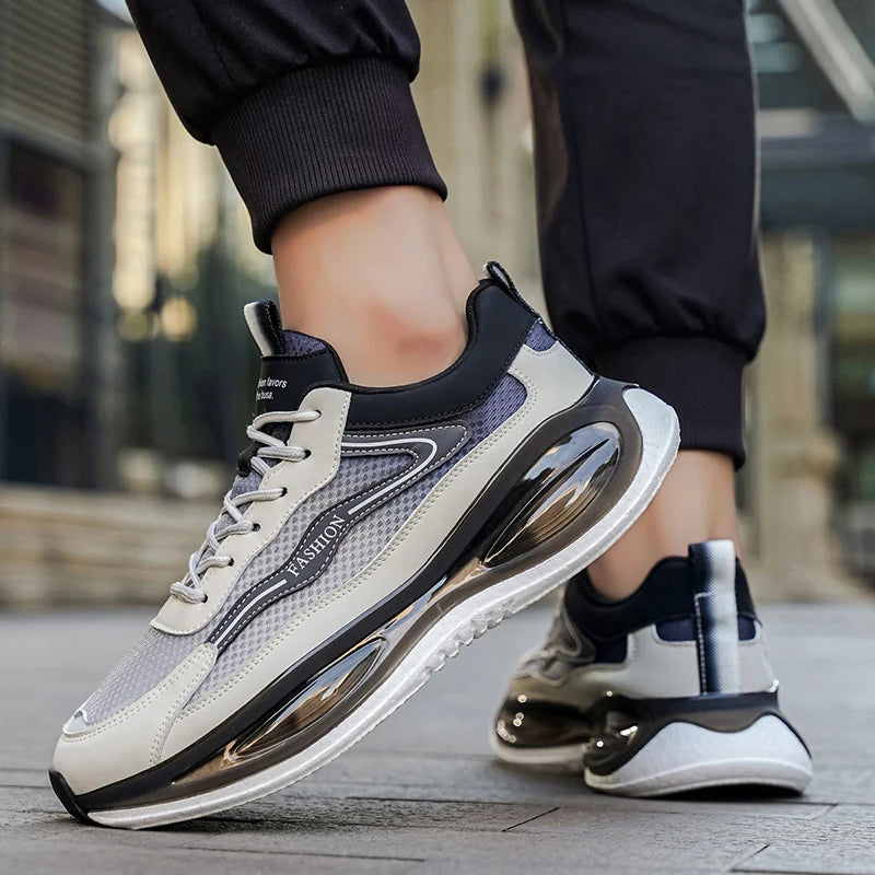 Men's Mesh Breathable Sneakers Summer New Shock-Absorbing Outdoor Racing Running Shoes Students Lightweight Speed Sports Shoes