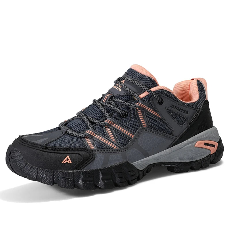 HUMTTO Leather Winter Hiking Boots for Women Outdoor Waterproof Woman Treeking Shoes Climbing Mountain Hunting Walking Sneakers