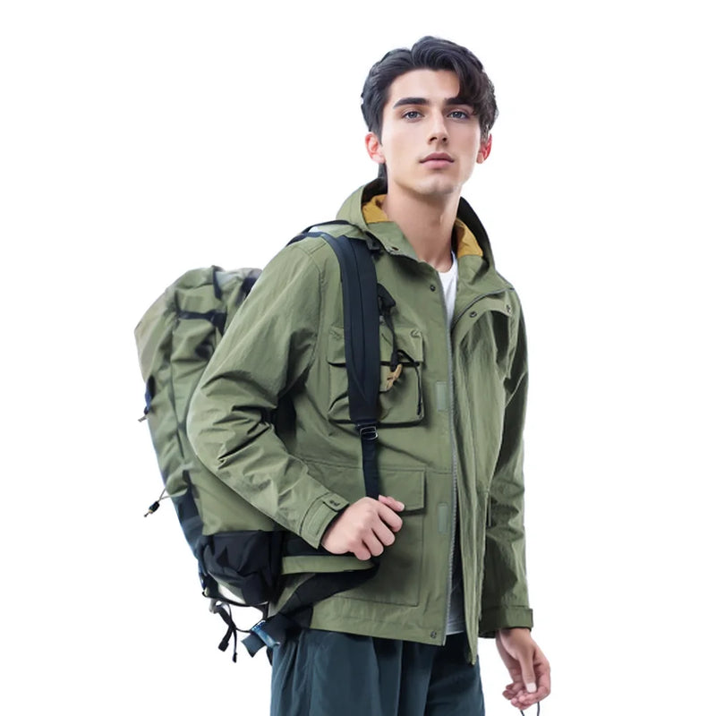 HUMTTO Keep Warm Camping Hiking Jackets Autumn Winter Men's Jacket Waterproof Sports Hunting Jacket Outdoor Windbreaker Coats