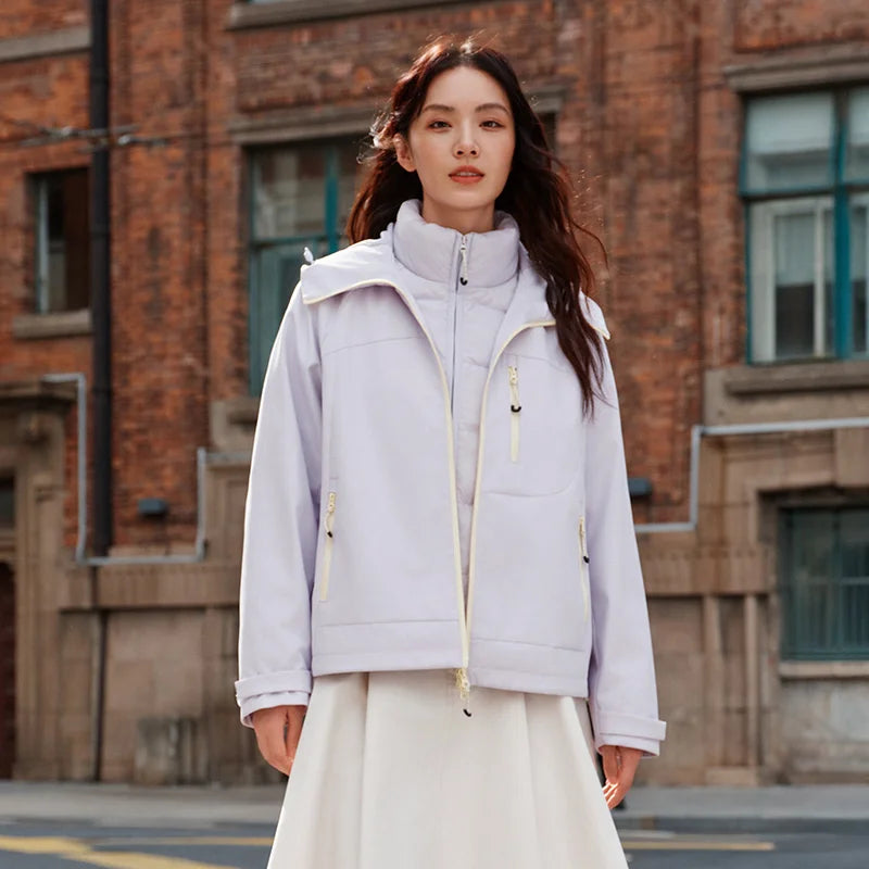 Semir Protective Down Jacket Women Winter 90% Down Fill Three-Resistant Windproof 2026 New Trendy Two-Piece Women'S Wear