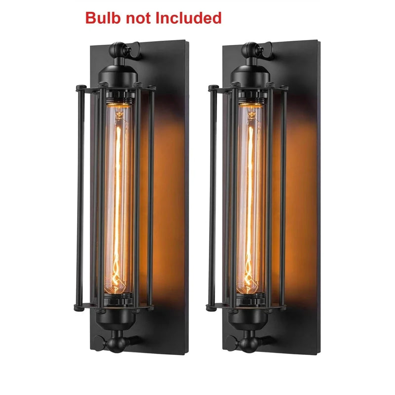 JOYINLED Vintage Industrial LED Wall Light E27 Retro Loft Wall Lamps Antique Black Lamp Sconce Lights Bedside Lighting Fixture