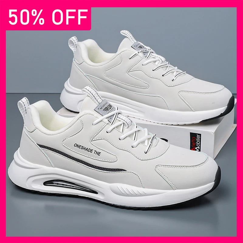 Men Sports Shoes Winter New Cotton Comfortable Soft Leather Outdoor Fitness Shoes Lightweight Versatile Casual Jogging Shoes