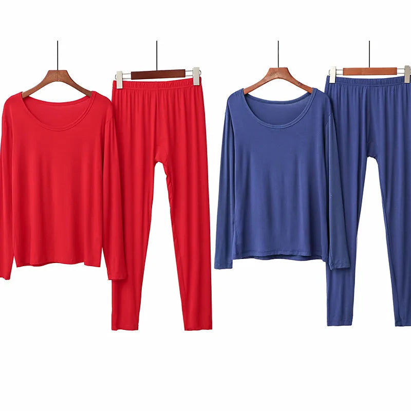 XL-6XL Modal Comfortable Women's Pajamas Set Spring Autumn Home Clothes Plus Size Sleepwear Female Suit New Pijamas De Mujer
