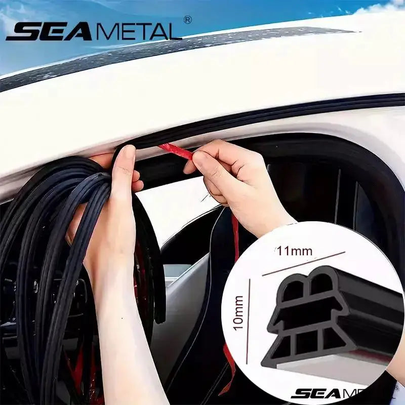 SEAMETAL 5/10/16M Car Door Seal Strips 3-Layer Rubber Auto Door Seal Strip Sound Insulation Weatherstrip for Car Accessories