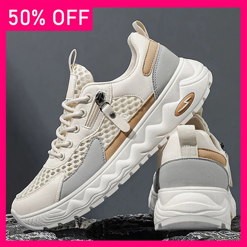 Men Sports Shoes Summer Breathable Outdoor Running Soft Soled Anti Slip Tennis Shoes New Lightweight Mesh Casual Shoes for Men