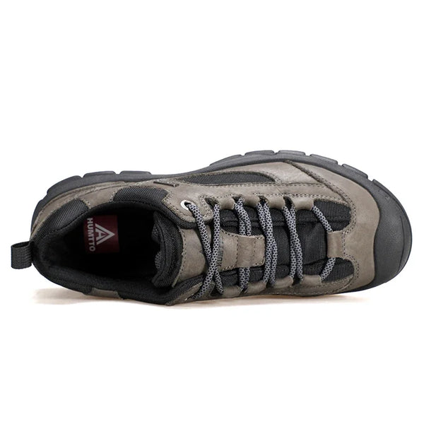 HUMTTO Hiking Shoes Men Genuine Leather Men's Sports Shoes Non-slip Winter Outdoor Safety Sneakers Breathable Trekking for Boots