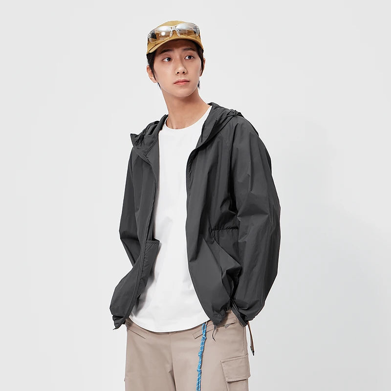 Semir Mens UV Jacket 2026 Solid Color Hooded Couple Style Cool Feeling Raglan Sleeve Casual