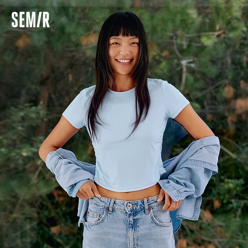 Semir Womens Tshirt 2026 Short Style Cool Feeling Slim Moisture Wicking Quick Dry Casual Soft