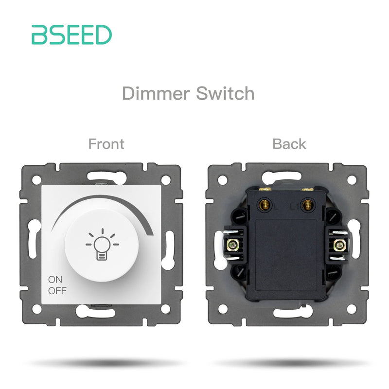 BSEED Wall Button Switch 1/2Gang USB Type-C Wall Socket Module Part Internet TV Telephone Socket Plastic Frame DIY Function Part