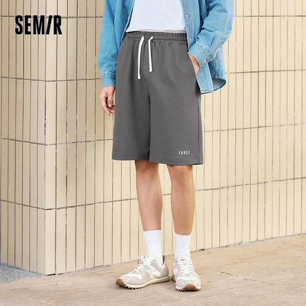 ខោបុរស Semir ធម្មតាប្រវែងជង្គង់ ខ្សែចង ប៉ាក់ រលុង ពាក់នៅផ្ទះ រដូវក្តៅ ឆ្នាំ២០២៦ ស្ទីលធម្មតាប្រចាំថ្ងៃ