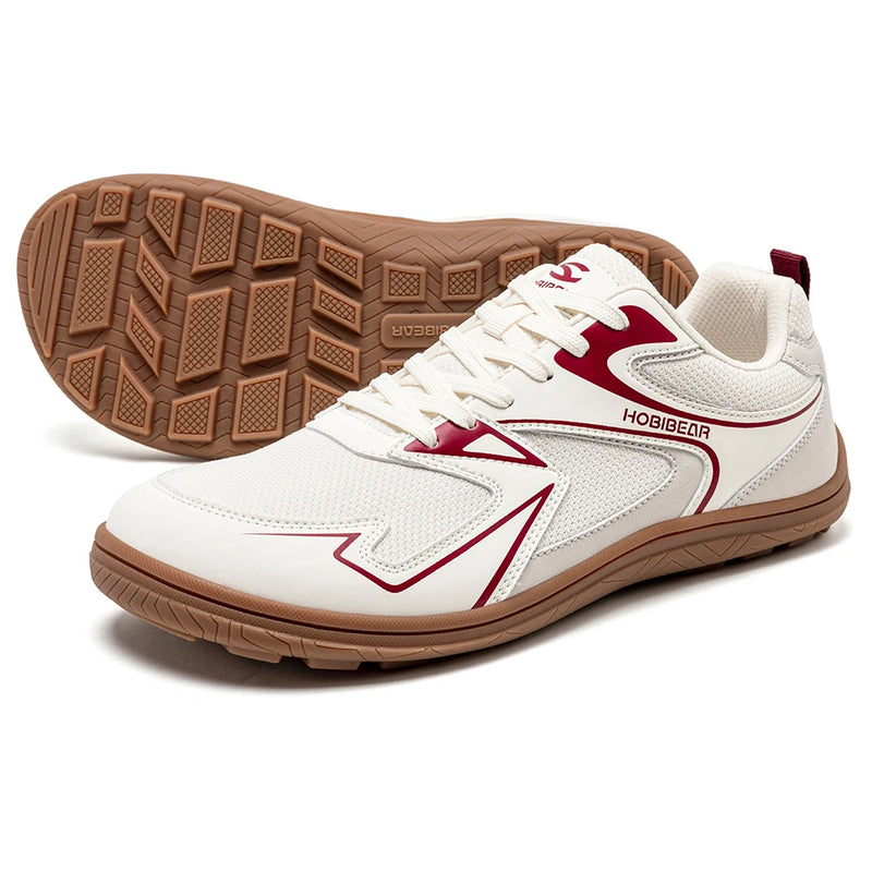 HOBIBEAR Barefoot Minimalist Shoes Unisex Wide Width Outdoor Running Sneakers Zero-Drop Non Slip Walking Shoes for Women Men