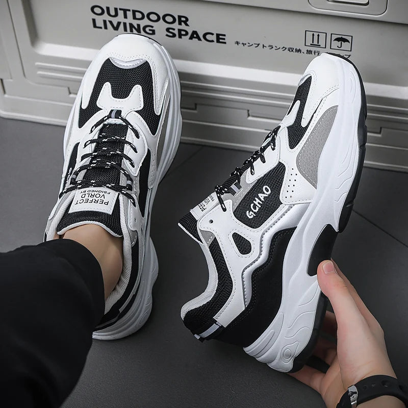 Men's casual sneakers spring summer new breathable soft-sole anti-slip outdoor racing running shoes students speed sports shoes