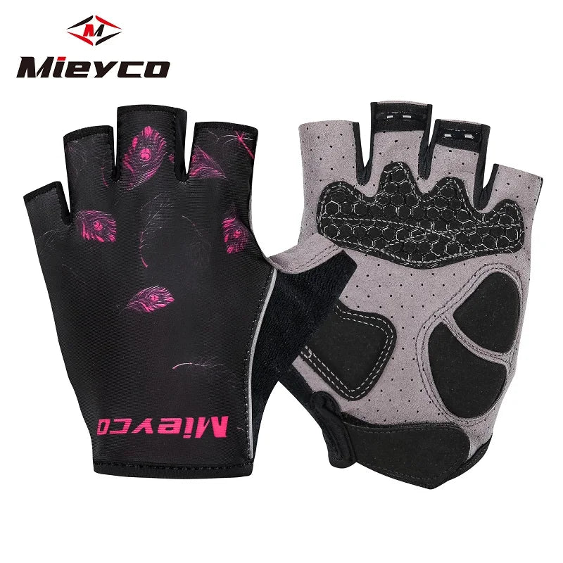 Fingerless Cycling Gloves for Men Women MTB Road Bike Gym Motorcycle Camping Breathable Padded Riding Sports Gloves