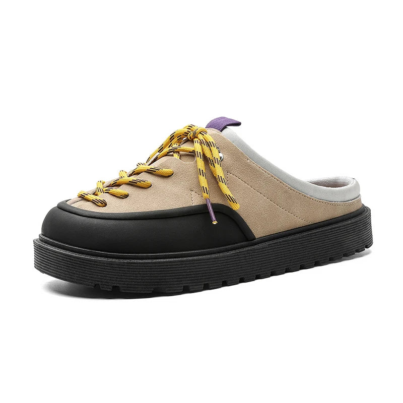 Men's Hiking Outdoor Casual Shoes Summer Soft Sole Anti-Slip City Walking Shoes Fashion Youth Comfort Sports Slip-On Slippers