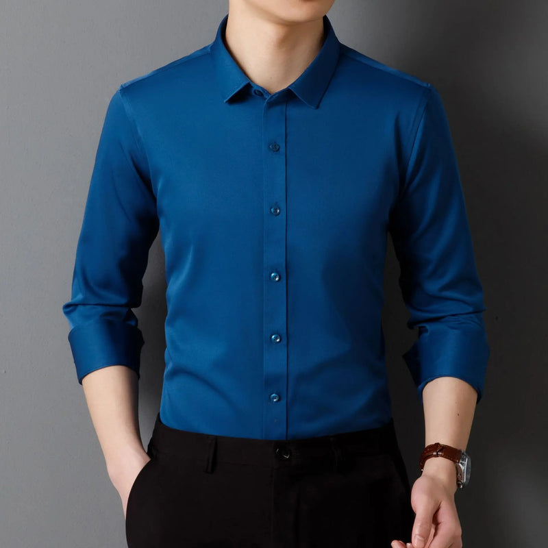 Deep Purple Men's Dress Shirt, Perfect for Weddings, Parties, Business Events, and Performances. White,Black,Blue,Red,Gray,Pink.