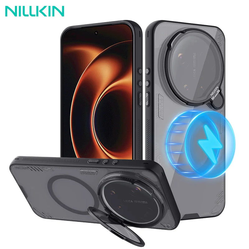 NILLKIN For Xiaomi 17 Ultra Magsafe Case Iceblade Prop With Camera Holder Shockproof Back Cover for Mi 17 Ultra Magnetic Case