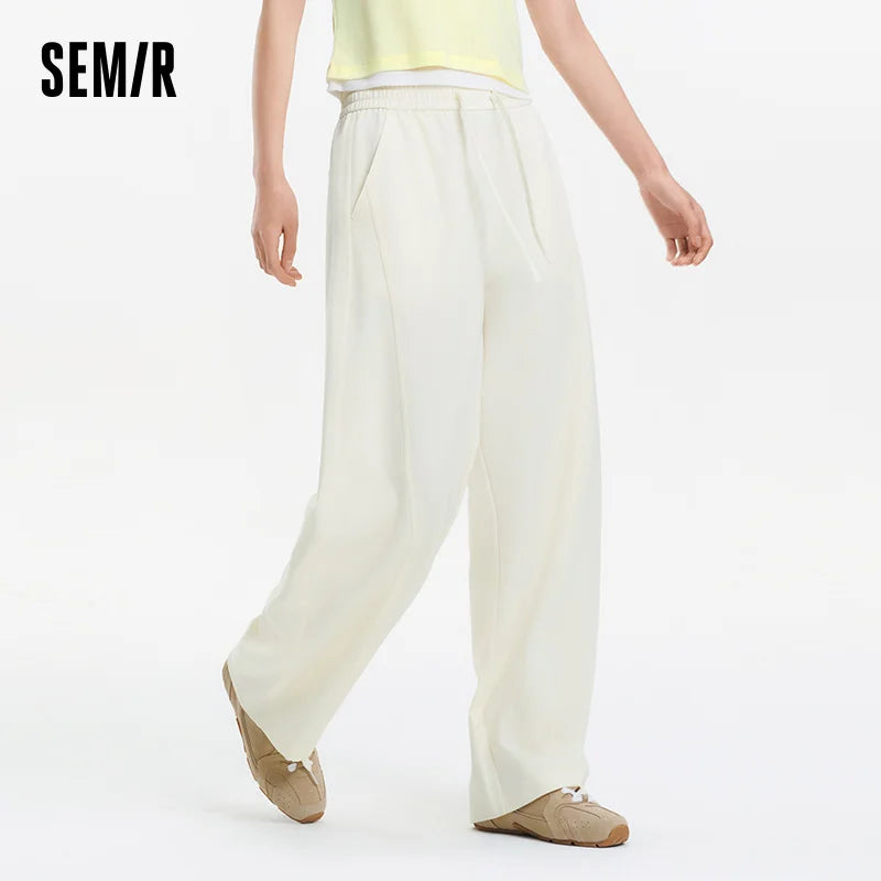 Semir Women Pants Cooling 2026 Panelled Curved Cut Tapered Floor Length Urban Casual Everyday Style Soft Comfortable