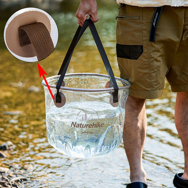 Naturehike  Waterproof   Foldable Basin Portable Travel Folding Bucket Large Capacity Outdoor  Round Bucket NH20SJ040