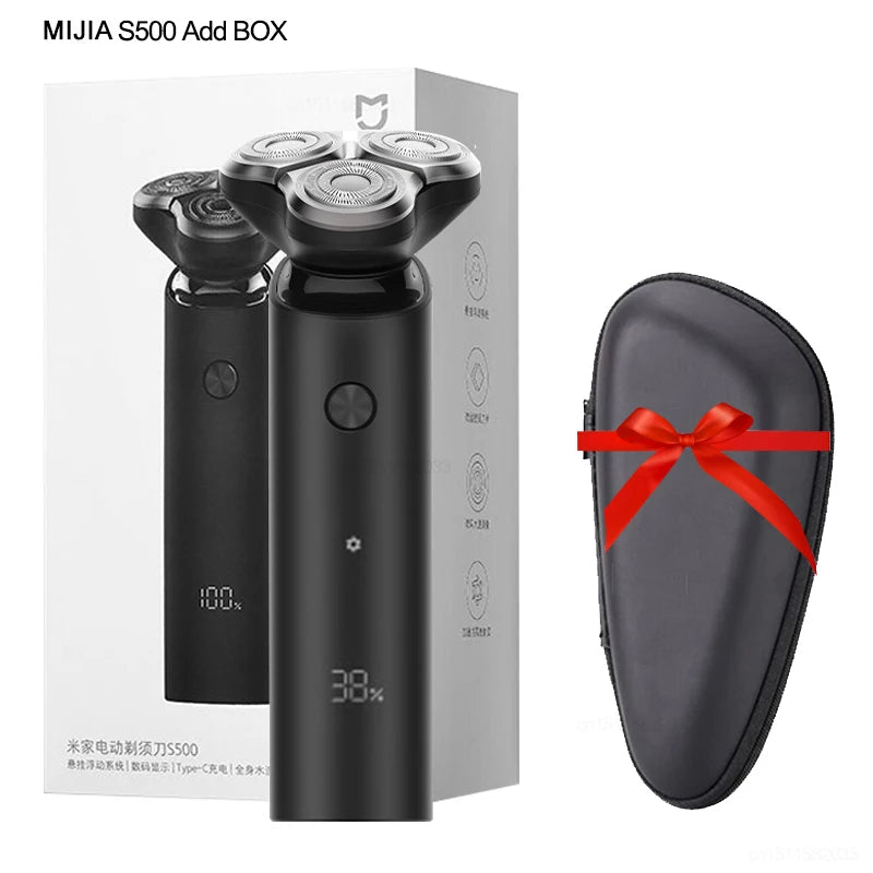 ម៉ាស៊ីនកោរសក់អគ្គិសនី MIJIA S500 ម៉ាស៊ីនកោរសក់អគ្គិសនី កាំបិតបីជាន់ សម្រាប់បុរស កោរសក់ស្ងួត កោរសក់សើម បោកគក់បាន ម៉ាស៊ីនកាត់សក់ពុកចង្ការ