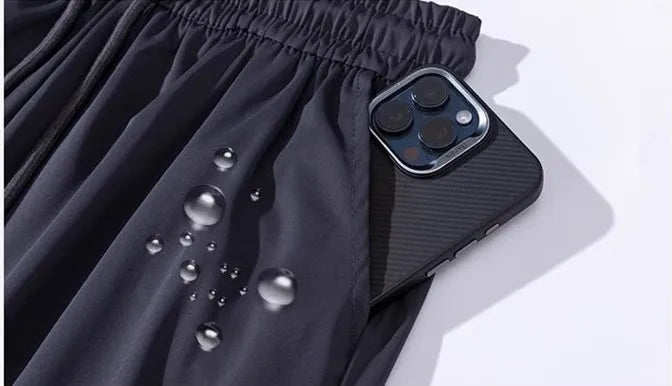 2026 Highly Elastic Men's Summer Ice Silk Pants, Thin Unisex Quick-dry Sports Trousers, Blue and Black Casual Pant.