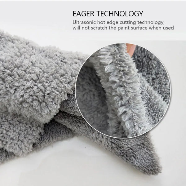Coral Fleece Microfiber Towel Super Absorbent Car Cleaning Detailing Rag Cloth Auto Care Drying Towels for Car Wash Accessories