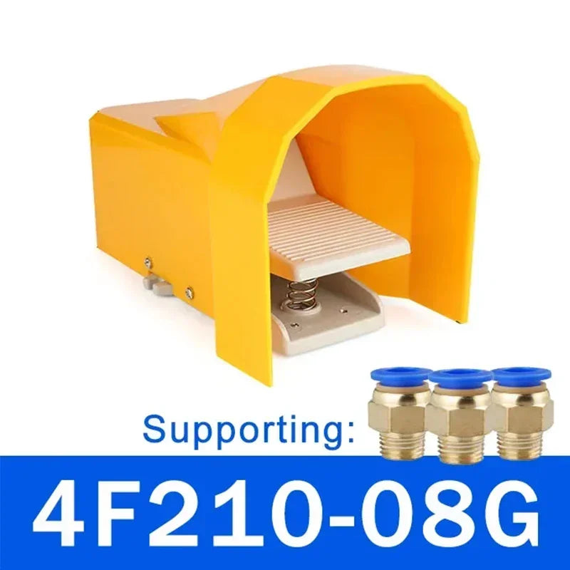 Industrial Pneumatic Foot Pedal Switch: 4F210-08 08L Air Control Valve, FV420 Foot Switch and FV320 Air Cylinder Valve