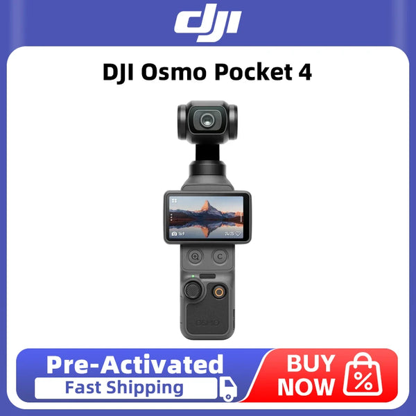 DJI Osmo Pocket 4 1" CMOS & 4K/240fps 3-Axis Stabilization & Rotatable 107GB Built-In Storage & 800MB/s Transfer
