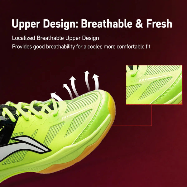 ស្បែកជើងហ្វឹកហាត់វាយសី Li-Ning Unisex GLADIATOR Ⅱ ស្បែកជើងប៉ាតា Cushion Rebound LiNing សម្រាប់បុរស និងស្ត្រី AYTV017