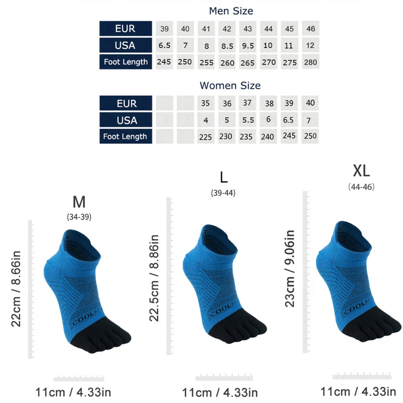 WRELS Five Finger Socks Ankle Socks Sports Breathable Sweat-absorben Comfortable Shaping Anti Friction No Show Socks With Toes
