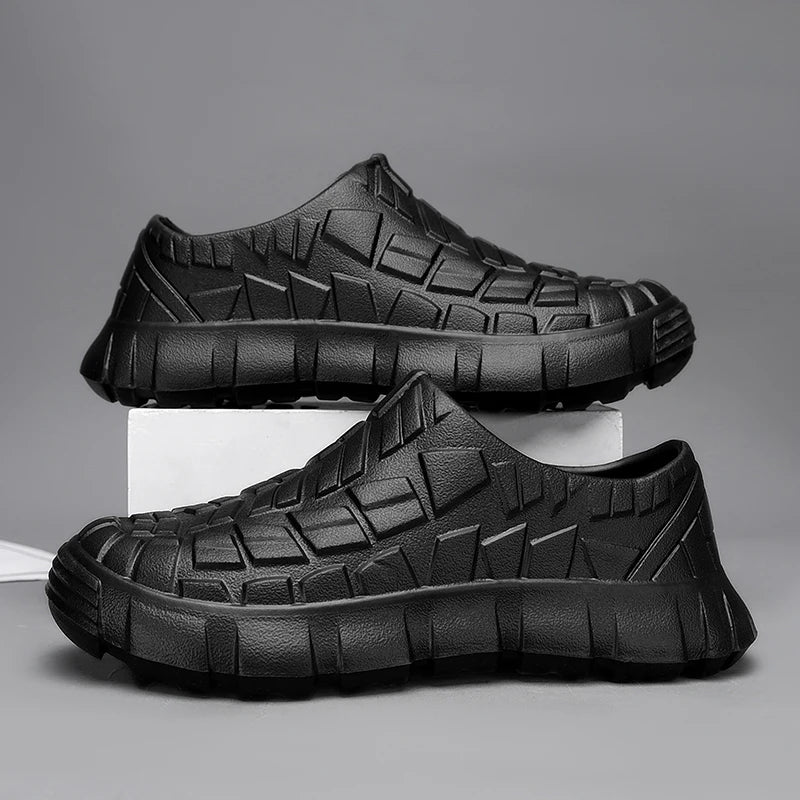 Hotel Chef Shoes Four Seasons New Waterproof Non-Slip Oil-Proof Kitchen Work Shoes Men's Fashion Casual EVA Outdoor Walking Shoe