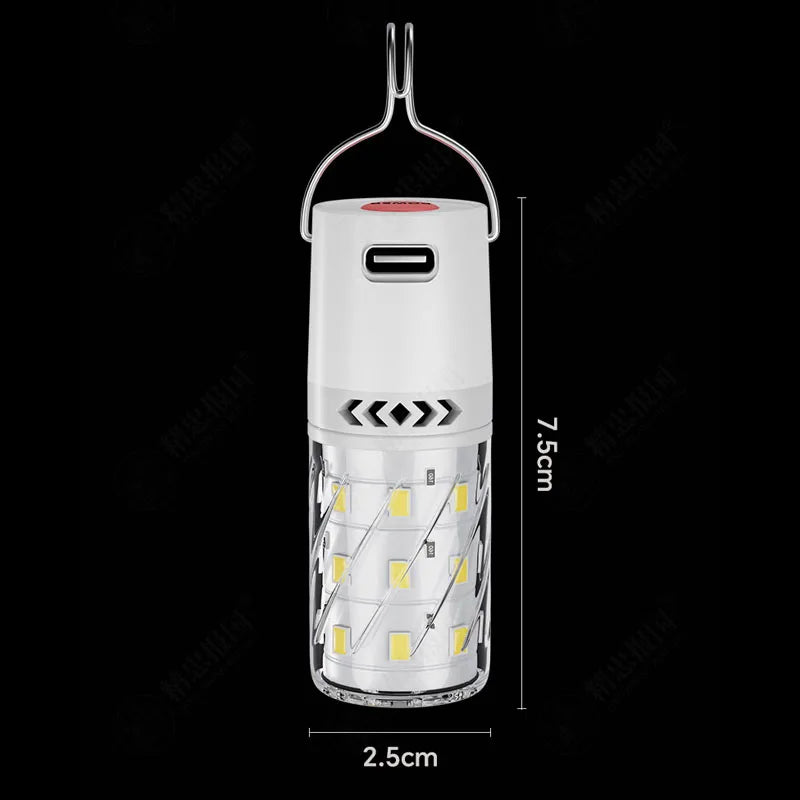 LED Camping Tent Lantern Portable Outdoor Waterproof Emergency Light Bulb with Clip Hook Super Bright for Hiking Power Failure