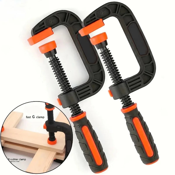1pc 7-inch Heavy-Duty Clamp,Suitable for Woodworking - Reinforced Plastic and Nylon Construction with Non-Slip Ergonomic.