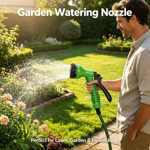 Multifunctional Plastic Garden Watering Spray Gun for Agricultural Irrigation Car Washing - Adjustable Nozzle Garden Tool
