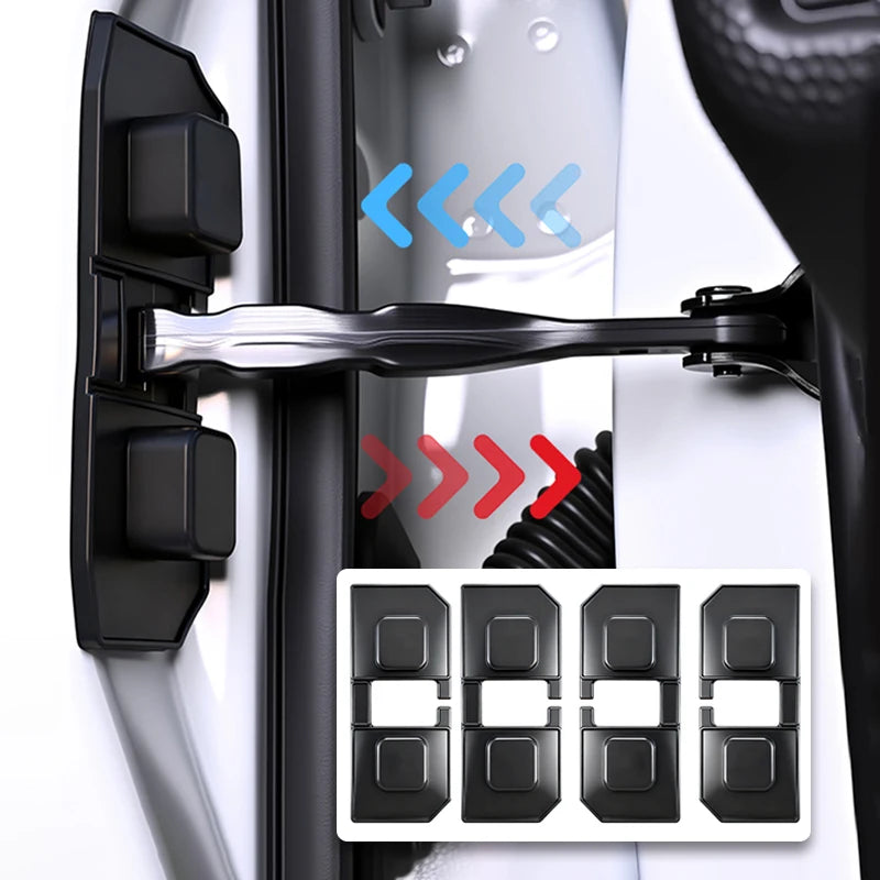 SEAMETAL 4pcs Universal Car Door Limiter Rainproof Anti-rust Silicone Auto Door Lock Buckle Protective Cover for Car Accessories